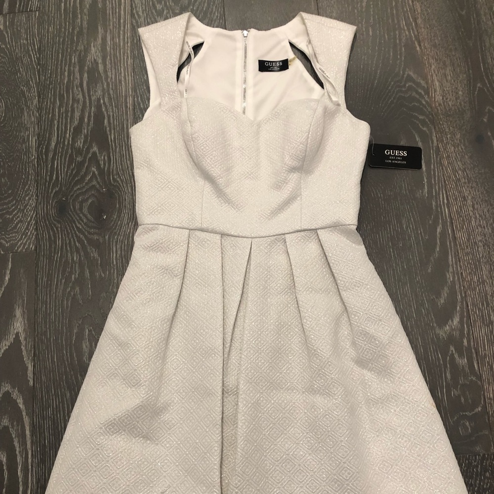 NEW GUESS white babydoll dress